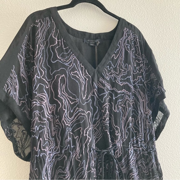 NWT All Saints Isme Palmer Dress in Oil Black - Picture 6 of 13